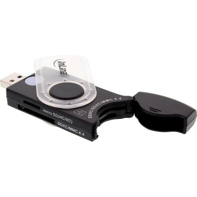 InLine® 66773 USB 3.0 Mobile Card Reader mit 2 Laufwerken, für SD, SDHC, SDXC,