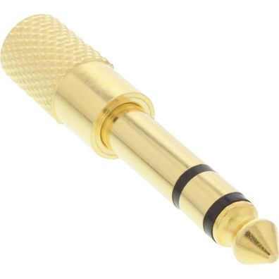 InLine® 99305P Audio Adapter, 6,3mm Klinke Stecker an 3,5mm Klinke Buchse, Stereo,