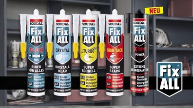 Soudal Fix ALL - Turbo, Kraftkleber, X-Treme, High Tack - Dicht-Klebstoff 290ml