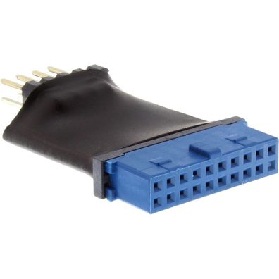 InLine® 33449L USB 3.0 zu 2.0 Adapter intern, USB 3.0 19pin auf USB 2.0 Pfostenste