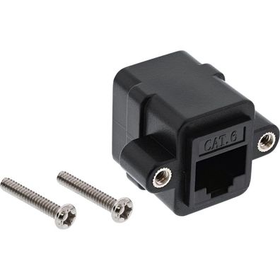 InLine® 69990Y Patchkabelkupplung Cat.6, UTP, 2x RJ45 Buchse, zum Einbau
