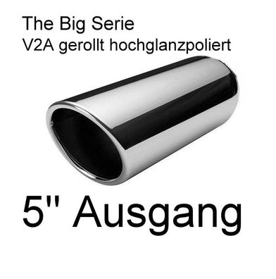 Auspuffendrohr Ausgang 5" (127mm) Länge 305mm