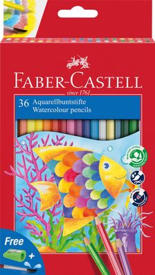 Faber Castell Buntstift Kinder Aquarell 36erKartonetui