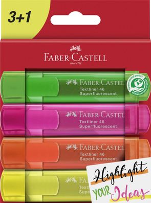 Faber Castell Textmarker TL 46 SF 4er Kartonetui