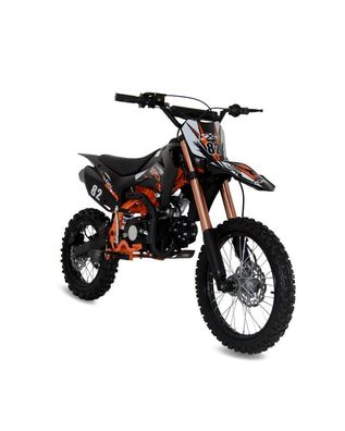 125ccm Dirtbike Cross Bike Pocketbike KXD 609 4 Takt 4 Gang E-Start 17/14 Orange