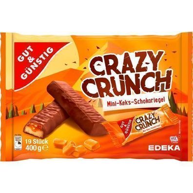 G&G Crazy Crunch Mini Schokoladenriegel 400 g