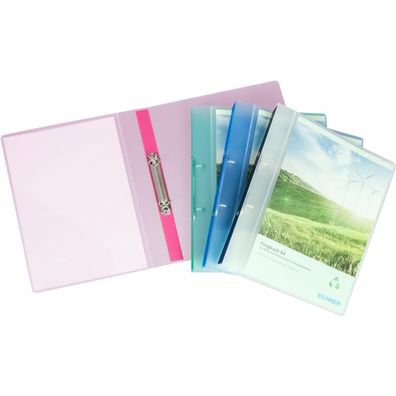 Eichner 9330-00782 Eichner Präsentationsringbuch 2-Ringe blau-transparent