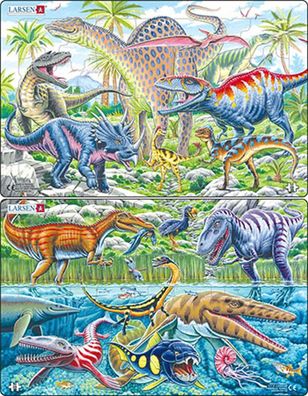 Dinosaurier an Land, zu Wasser und in der Luft - 2er Set