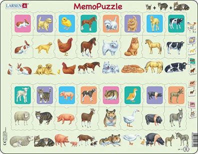 Memo Puzzle - Bauernhoftiere