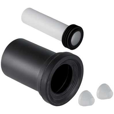 GE Anschlussset für Wand-WC PE d90/45 L:18,5 cm mit Deckkappen