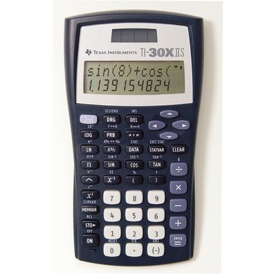 TEXAS Instruments 184 TI-30 X II S Wissenschaftlicher Taschenrechner schwarz/silber