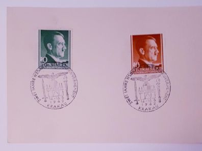 Ganzsache Postkarte Generalgouvernement Sonderstempel Krakau