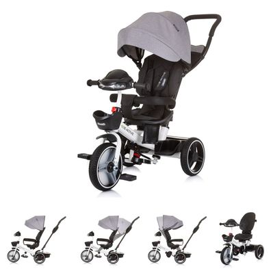 B-Ware Chipolino Tricycle Dreirad Be Active 2 in 1 Sitz drehbar Musik Licht grau