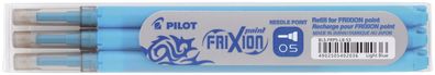 Pilot BLS-FRP5-LB-S3 Tintenrollermine FriXion BLS-FRP5 - 0,3 mm, hellblau, 3er Pack