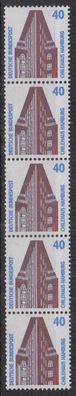 BRD 1988 postfrisch SWK Rollenmarken 5er Steifen Nr. 310 MiNr. 1379 Chilehaus Hamburg