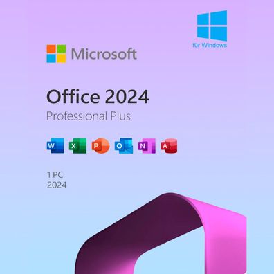 Microsoft Office 2024 Professional Plus | Pro | Vollversion | 1PC | per Email