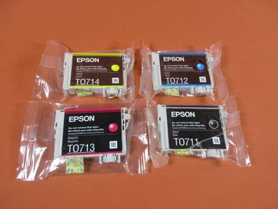 Original Epson T0715 bk, , , Verschweißt, ruckerpatrone, pson ink cartridge