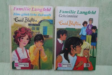 Enid Blyton Familie Langfeld Geheimnisse & glückliche Zukunft Schneider 1971/1972