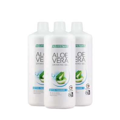 3x LR Aloe Vera Drinking Gel Freedom Activ 3 Liter Sparpack NEU + OVP