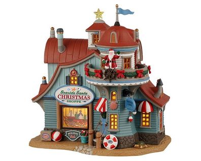 Seaside Santa Xmas Shoppe batteriebetrieben Led Weihnachten Lemax