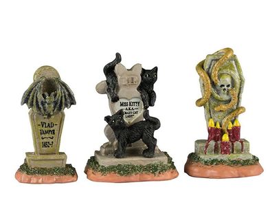 Spooky Town Grabsteine 4x10x16 cm 3Stk. Halloween Lemax