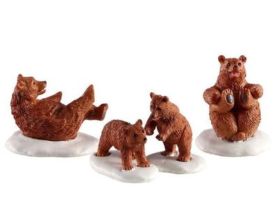 Bear family snow day set of 4 Weihnachtsfigur Lemax