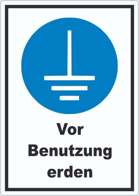 Vor Benutzung erden Aufkleber