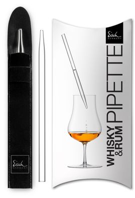 Eisch Vorteilset 2 Stück Whisky Pipette 999/9 kristall im Geschenkkarton Gentleman