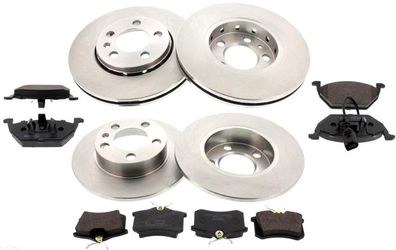 Bremsscheiben + Bremsbeläge VORNE HINTEN FÜR AUDI SEAT SKODA VW