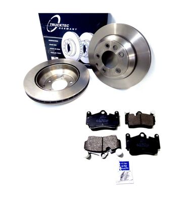 Bremsscheiben + Bremsbeläge Hinterachse FÜR Porsche AUDI VW Cayenne Q7 Touareg