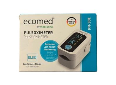 Pulsoximeter Ecomed by Medisana PM-30E OLED Blutsauerstoffsättigung Herzfrequenz