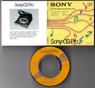 Promo Sony CD Pro 3-Inch Demonstration Disc © 1989 Japan # YDHS-4 Bangles Toto