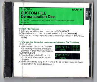 Promo Sony CD Pro CUSTOM FILE Demonstration Disc 1987 Japan YEDS-34 TOTO Journey