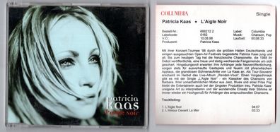 Patricia Kaas Maxi-CD L'AIGLE NOIR © 1998 Columbia 3-track incl. promo sheet