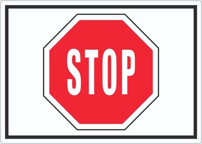 Stop Symbol Aufkleber