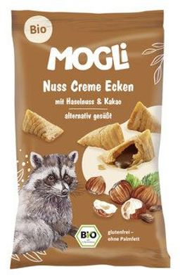 MOGLi Naturkost GmbH 3x Bio Nuss Creme Ecken mit Haselnuss und Kakao 30g