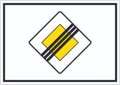 Vorfahrtstraße Ende Symbol Aufkleber