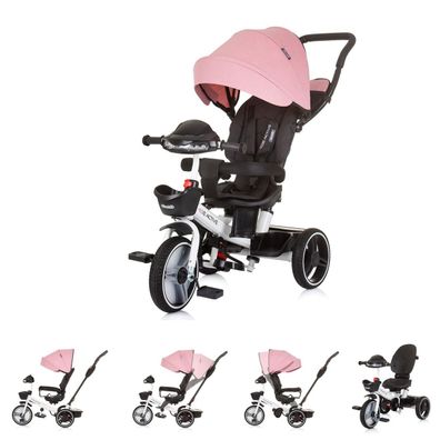 B-Ware Chipolino Tricycle Dreirad Be Active 2 in 1 Sitz drehbar Musik Licht rosa