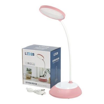 Schreibtischlampe Tragbar USB Farbsteuerung Kabellos, dimmbar, 3 Stunden Licht, Pink