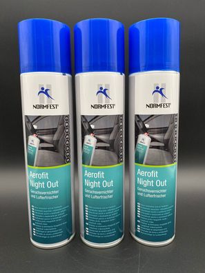 3x Normfest Aerofit Night Out Geruchsvernichter 400ml Lufterfrischer Auto