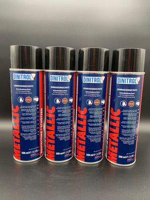 4x Dinitrol Metallic Spray 500ml Unterbodenschutz Rostschutz Korrosionsschutz