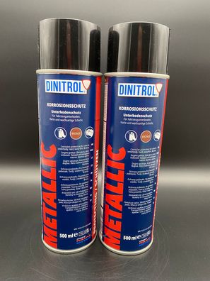 2x Dinitrol Metallic Spray 500ml Unterbodenschutz Rostschutz Korrosionsschutz