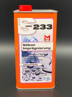 HMK S233 Silikon Imprägnierung 1 Liter Naturstein Stein Fleckschutz 1l