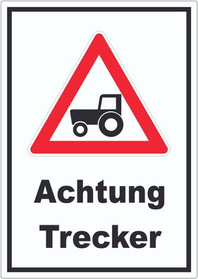 Achtung Trecker Aufkleber