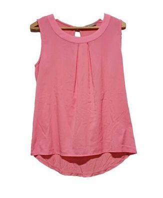 ORSAY Damen Bluse Gr. L rosa ärmellos Shirt Oberteil chic * B3