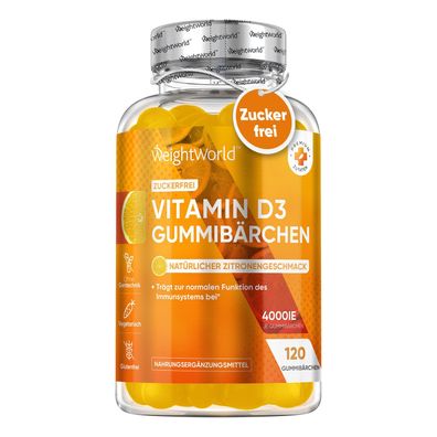 Vitamin D3 4000 IE - 120 Gummibärchen Zuckerfrei