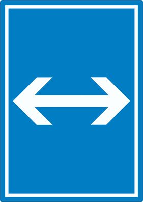 Richtungspfeil rechts links Aufkleber hochkant weiss blau Pfeil