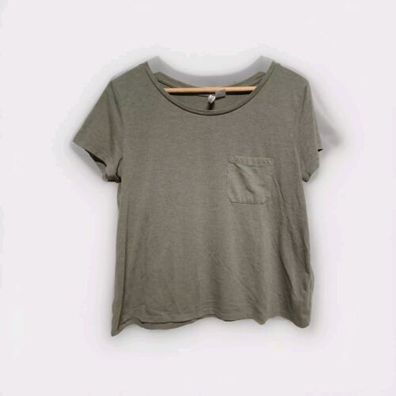 H&M Damen Shirt Kurzarm T-Shirt Gr. M Basic Casual Oberteil * B1*