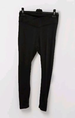 H&M Divided Damen Leggings Stoffhose eng Gr. M gerippt schwarz Basic * C4*