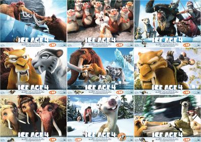 Ice Age 4 - Voll verschoben - 9 Original Kino-Aushangfotos - Filmposter
